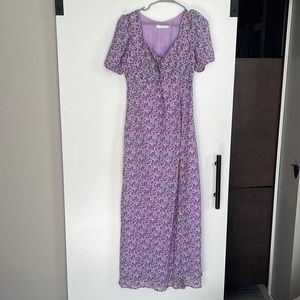 ASTR The Label purple floral maxi dress